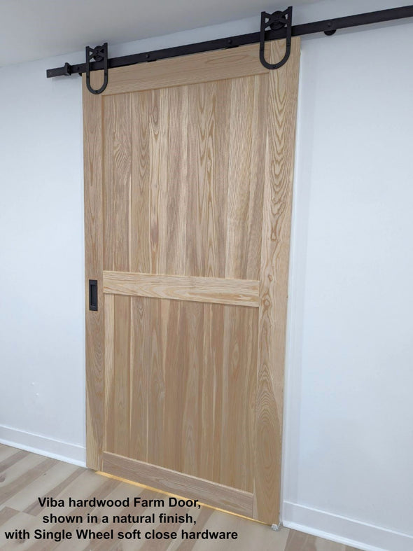 Hardwood Farm Door Divided Panel Model