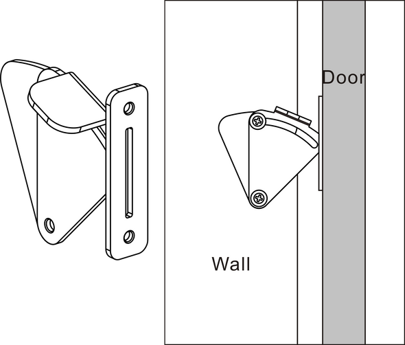 Barn Door Privacy Latch - stainless steel