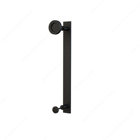 Double sided handle and finger pull combination - black steel